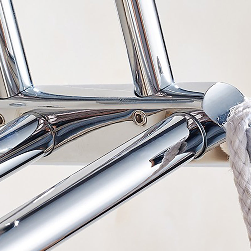 Lisslune | Polished Chrome Modern Bathroom Accessory Set Silver Towel Holder/Bath Shelf