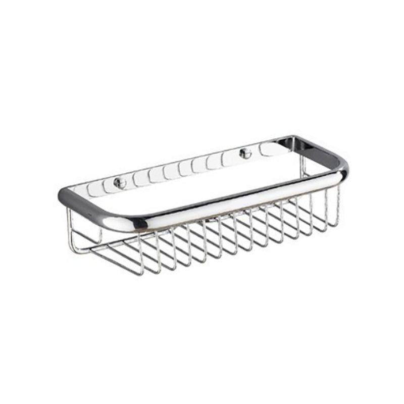 Lisslune | Polished Chrome Modern Bathroom Accessory Set Silver Towel Holder/Bath Shelf