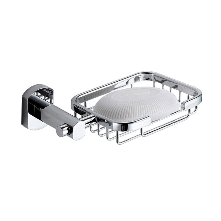 Lisslune | Polished Chrome Modern Bathroom Accessory Set Silver Towel Holder/Bath Shelf