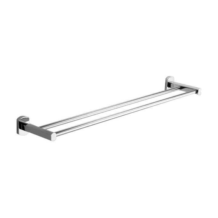 Lisslune | Polished Chrome Modern Bathroom Accessory Set Silver Towel Holder/Bath Shelf
