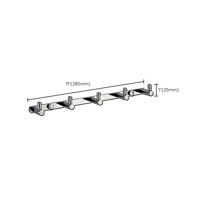 Lisslune | Polished Chrome Modern Bathroom Accessory Set Silver Towel Holder/Bath Shelf
