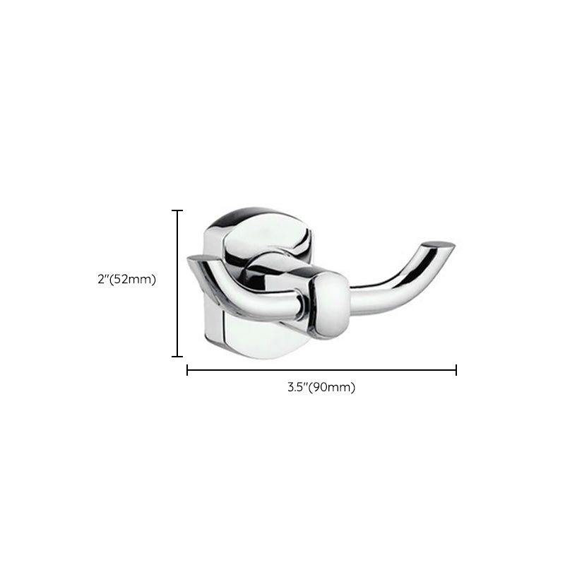 Lisslune | Polished Chrome Modern Bathroom Accessory Set Silver Towel Holder/Bath Shelf