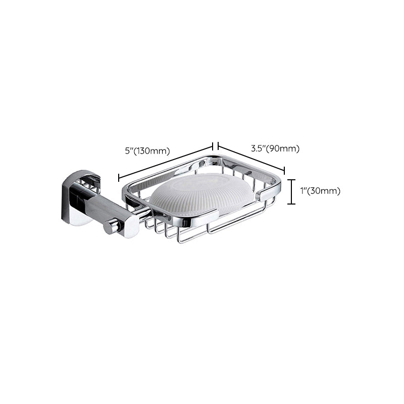 Lisslune | Polished Chrome Modern Bathroom Accessory Set Silver Towel Holder/Bath Shelf