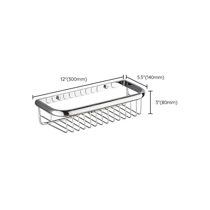 Lisslune | Polished Chrome Modern Bathroom Accessory Set Silver Towel Holder/Bath Shelf