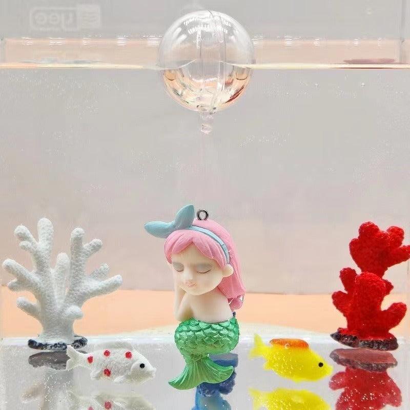 Lisslune | Aquatic Harmony: Chinese-inspired Resin Sculpture for Enchanting Aquariums
