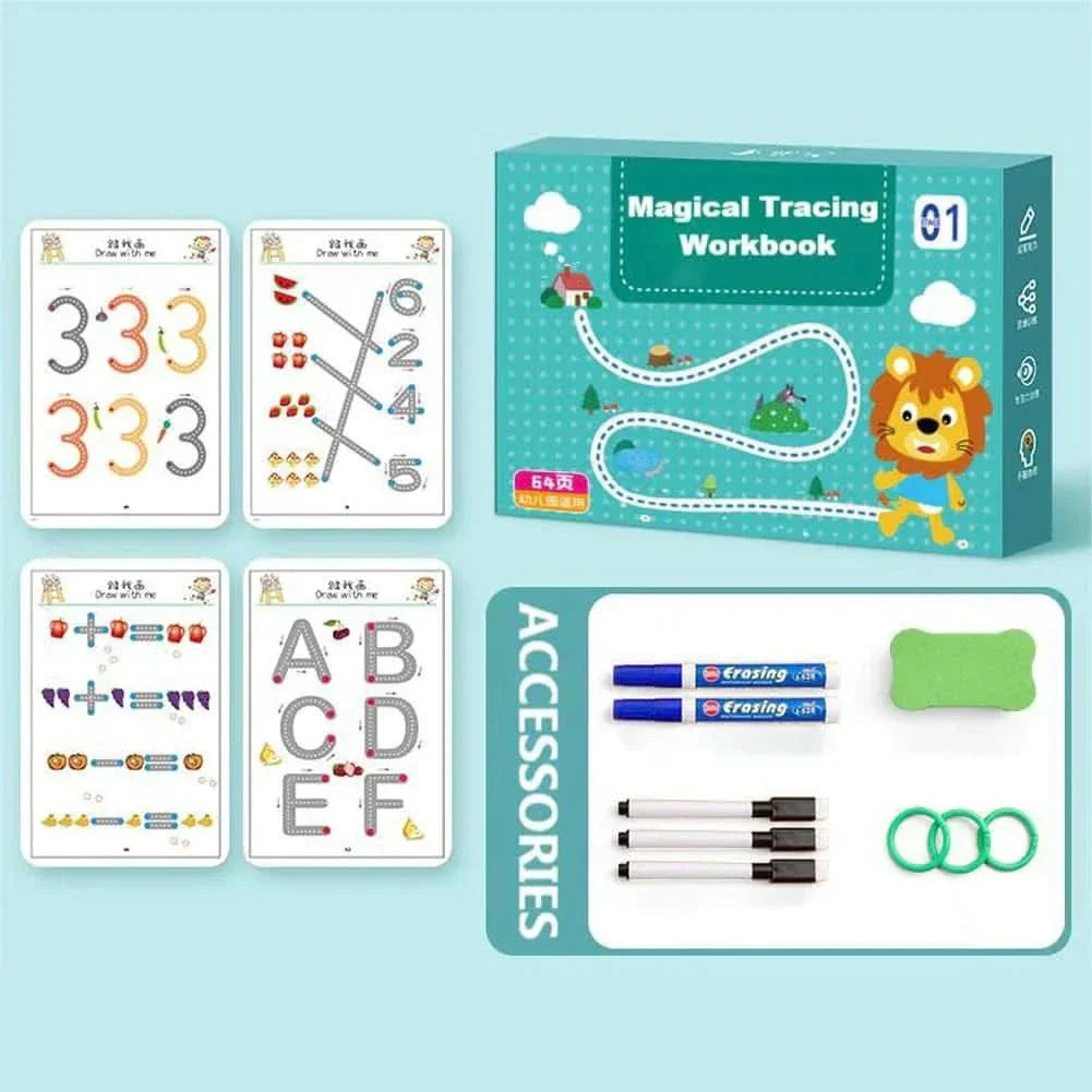 Lisslune | MagicBook – Creative learning book for children to promote alphabet, numbers, and shapes without a screen