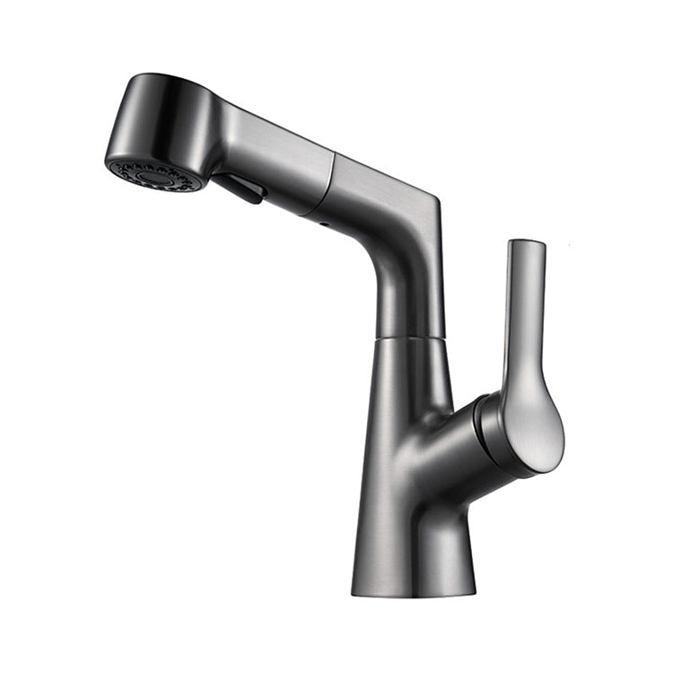 Lisslune | Modern Solid Color Faucet Metal Center Connection Sink Faucet for Bathroom