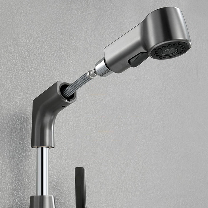Lisslune | Modern Solid Color Faucet Metal Center Connection Sink Faucet for Bathroom