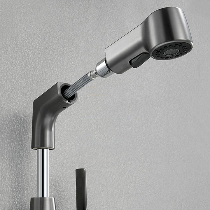Lisslune | Modern Solid Color Faucet Metal Center Connection Sink Faucet for Bathroom