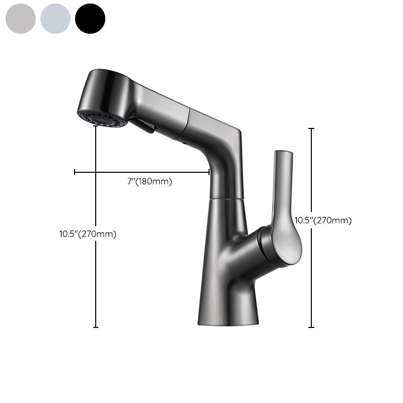 Lisslune | Modern Solid Color Faucet Metal Center Connection Sink Faucet for Bathroom