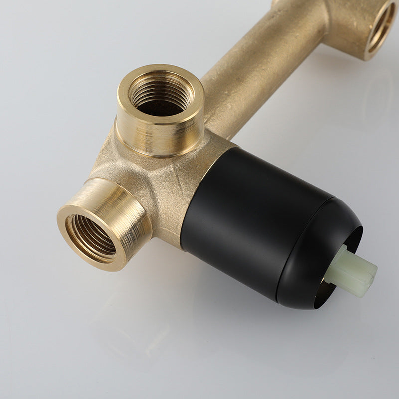 Lisslune | Industrial Sink Faucet Brass Lever Handles Low Arc Wall Mounted Bathroom Faucet