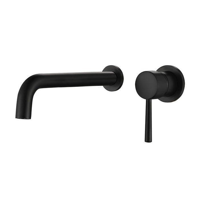 Lisslune | Industrial Sink Faucet Brass Lever Handles Low Arc Wall Mounted Bathroom Faucet