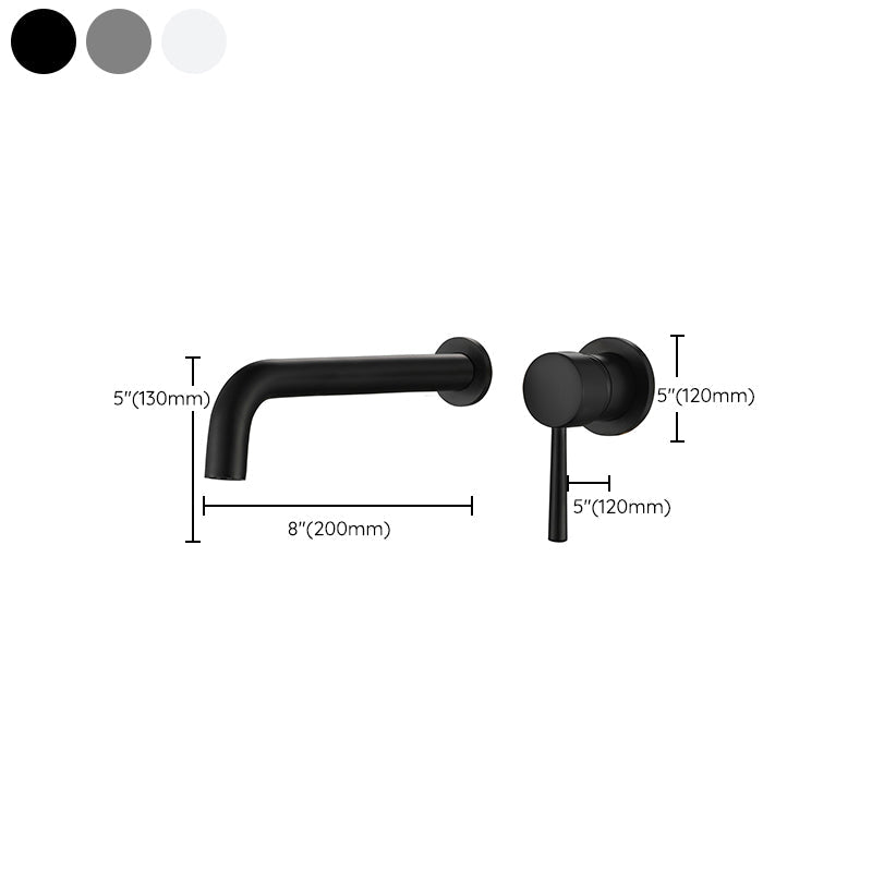 Lisslune | Industrial Sink Faucet Brass Lever Handles Low Arc Wall Mounted Bathroom Faucet