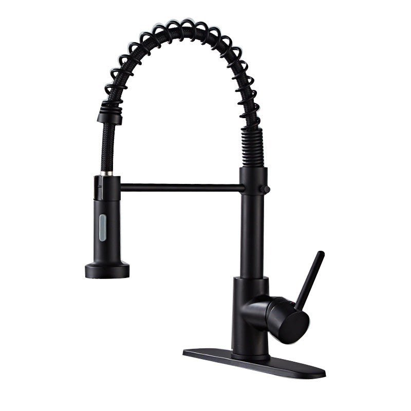 Lisslune | Glam Basin faucet Brass lever fittings Spring neck three-way outlet Bathroom sink faucet