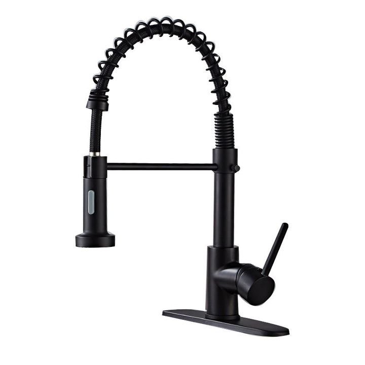 Lisslune | Glam Basin faucet Brass lever fittings Spring neck three-way outlet Bathroom sink faucet
