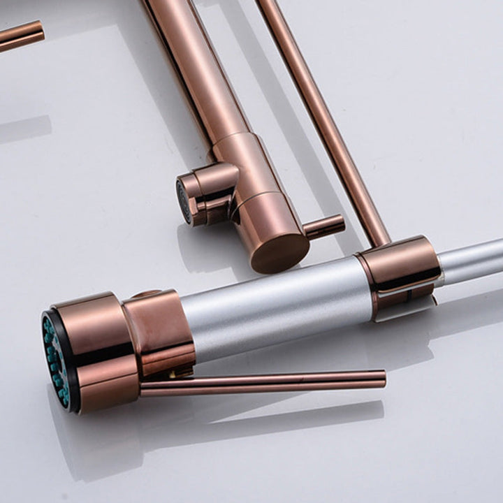 Lisslune | Glam Basin faucet Brass lever fittings Spring neck three-way outlet Bathroom sink faucet