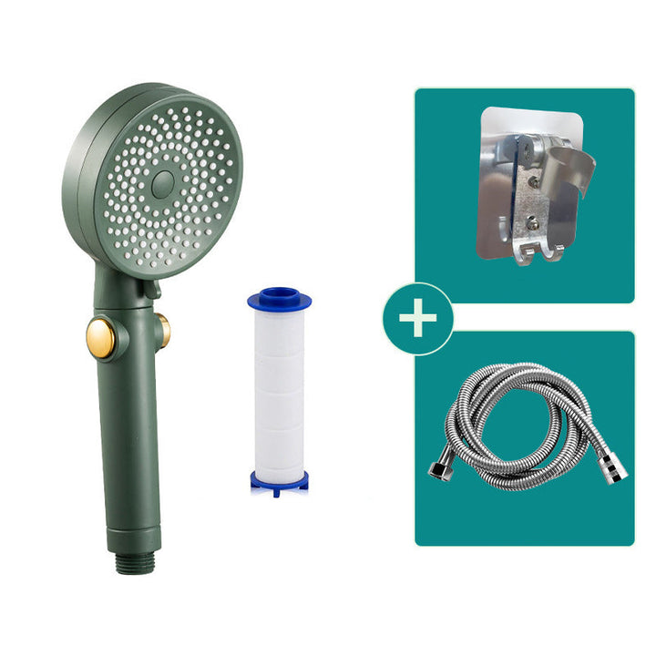 Lisslune | Contemporary Round Shower Head Combo Handheld Shower Head 9.8 Inch H Spray Head