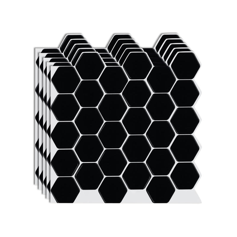 Lisslune | Hexagon Wall Tile Fat-Resistant Steel and Kitchen Paper Wallpaper