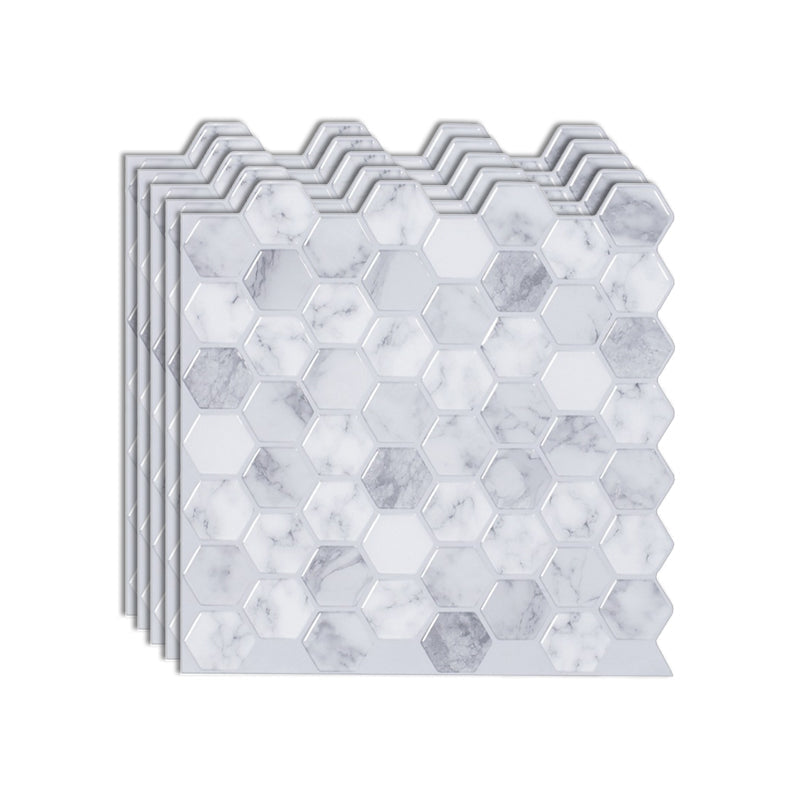 Lisslune | Hexagon Wall Tile Fat-Resistant Steel and Kitchen Paper Wallpaper