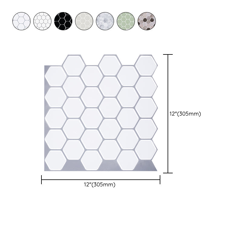 Lisslune | Hexagon Wall Tile Fat-Resistant Steel and Kitchen Paper Wallpaper