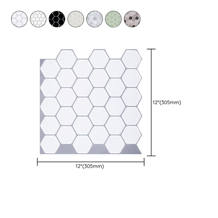 Lisslune | Hexagon Wall Tile Fat-Resistant Steel and Kitchen Paper Wallpaper