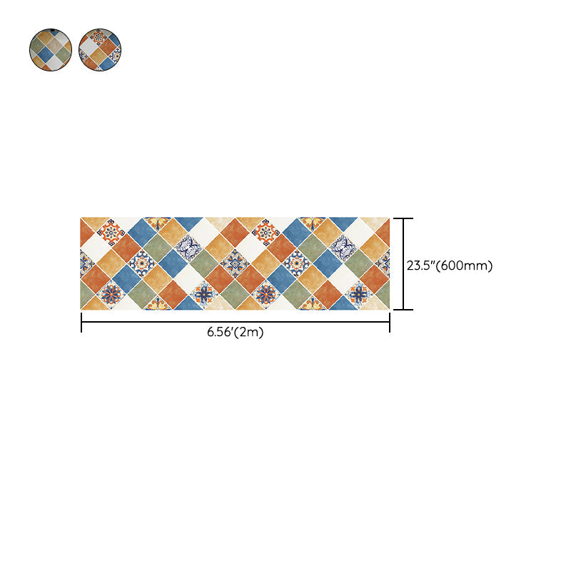 Lisslune | Rectangular Wall Tile for Peeling and Applying Geometric Print Kitchen Wallpaper
