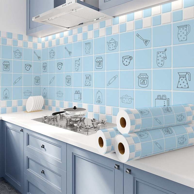 Lisslune | Modern Peel & Stick Mosaic Tiles Plastic Grid Peel and Stick Backsplash for the Kitchen