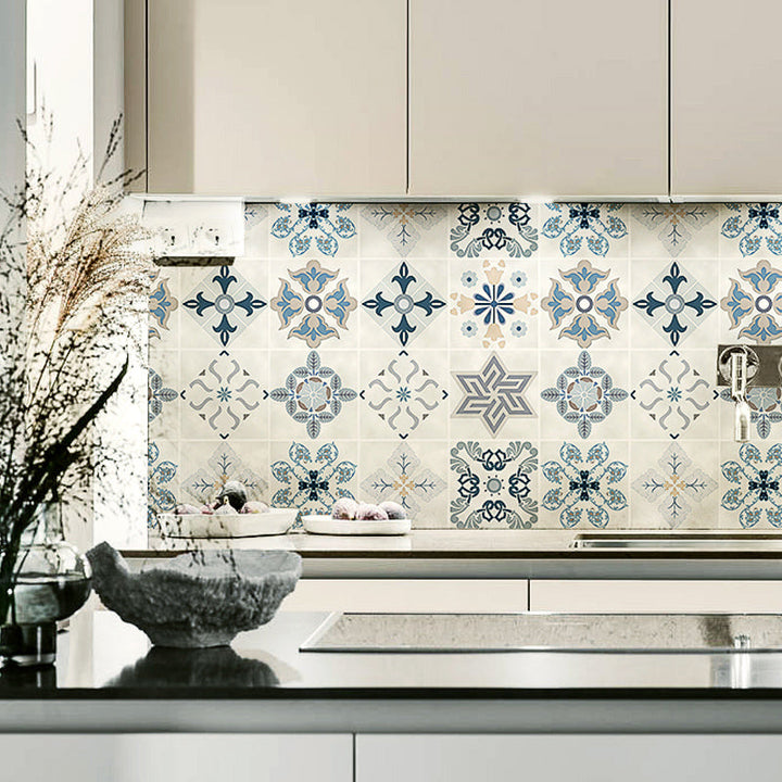 Lisslune | Kitchen wall tile Peel and stick Floral pattern wallpaper