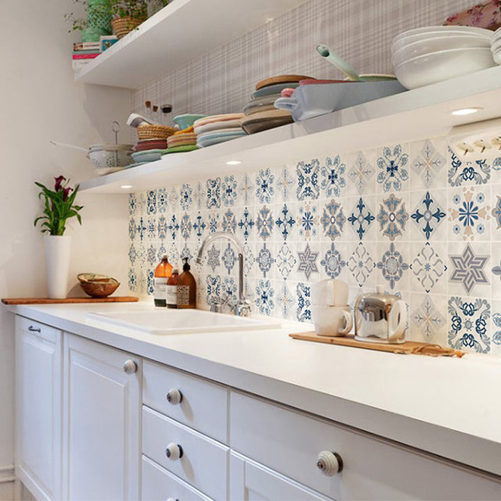 Lisslune | Kitchen wall tile Peel and stick Floral pattern wallpaper