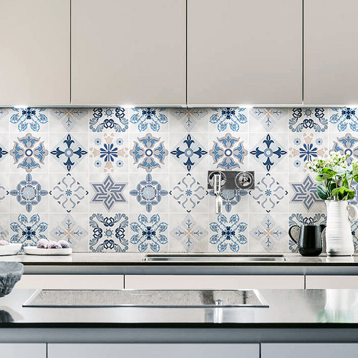 Lisslune | Kitchen wall tile Peel and stick Floral pattern wallpaper