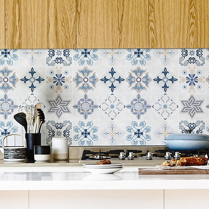 Lisslune | Kitchen wall tile Peel and stick Floral pattern wallpaper