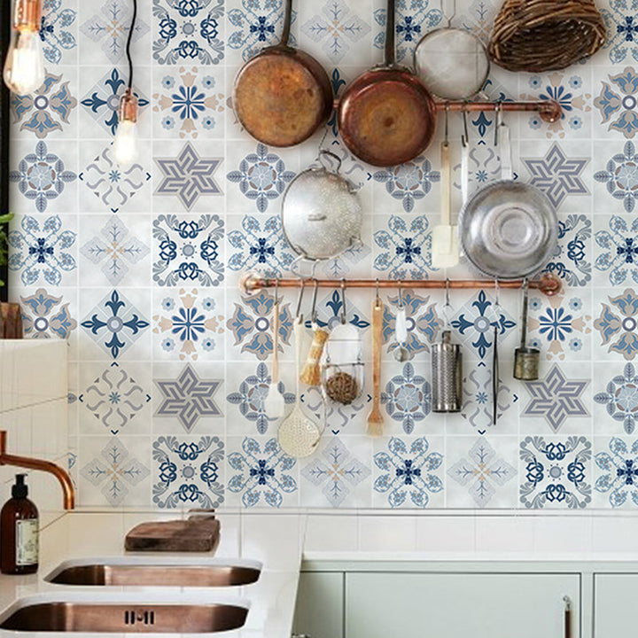 Lisslune | Kitchen wall tile Peel and stick Floral pattern wallpaper
