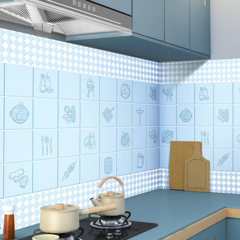 Lisslune | Modern Tiles - Peel and Stick Plastic Square Peel and Stick Wall Tiles for the Kitchen