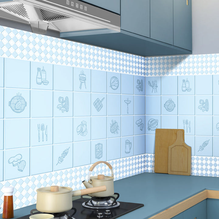 Lisslune | Modern Tiles - Peel and Stick Plastic Square Peel and Stick Wall Tiles for the Kitchen