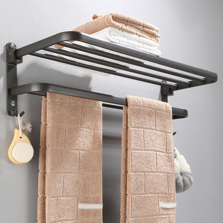 Lisslune | Modern Bathroom Fixture Set Towel Bar Gray Bathroom Shelf Bathroom Set