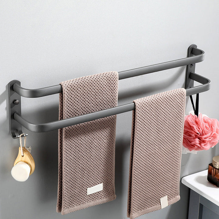 Lisslune | Modern Bathroom Fixture Set Towel Bar Gray Bathroom Shelf Bathroom Set