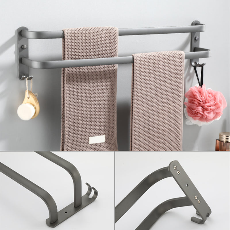 Lisslune | Modern Bathroom Fixture Set Towel Bar Gray Bathroom Shelf Bathroom Set