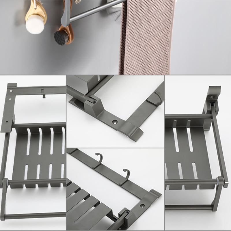 Lisslune | Modern Bathroom Fixture Set Towel Bar Gray Bathroom Shelf Bathroom Set
