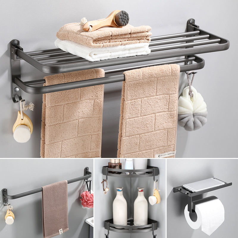 Lisslune | Modern Bathroom Fixture Set Towel Bar Gray Bathroom Shelf Bathroom Set
