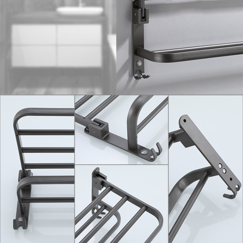 Lisslune | Modern Bathroom Fixture Set Towel Bar Gray Bathroom Shelf Bathroom Set