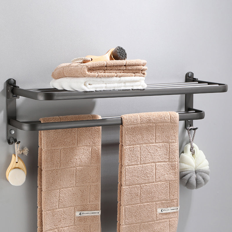 Lisslune | Modern Bathroom Fixture Set Towel Bar Gray Bathroom Shelf Bathroom Set