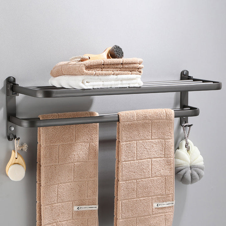 Lisslune | Modern Bathroom Fixture Set Towel Bar Gray Bathroom Shelf Bathroom Set