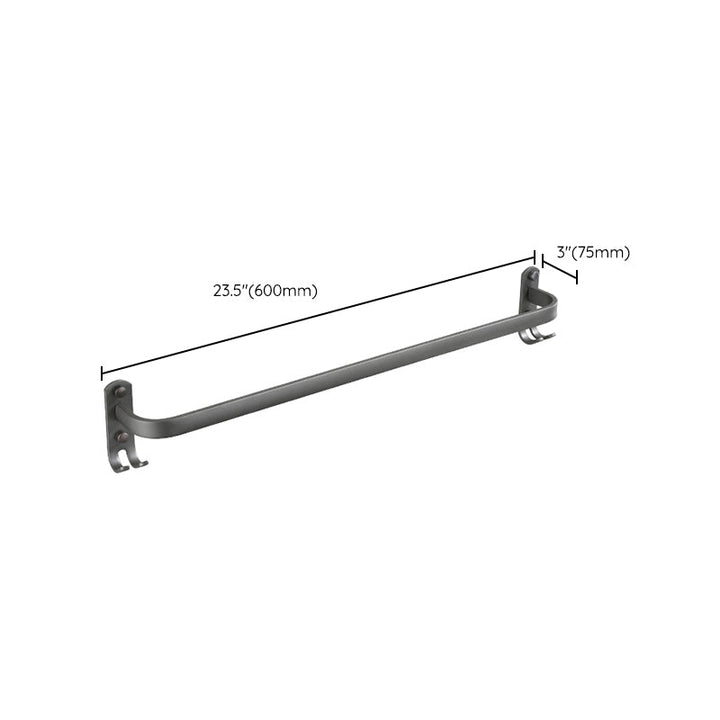 Lisslune | Modern Bathroom Fixture Set Towel Bar Gray Bathroom Shelf Bathroom Set