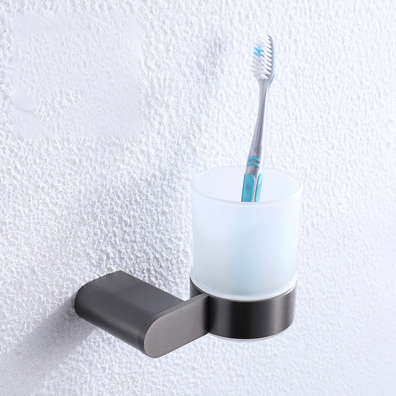 Lisslune | Dark Gray Modern Bathroom Accessory Set Stainless Steel Bathroom Accessory Set