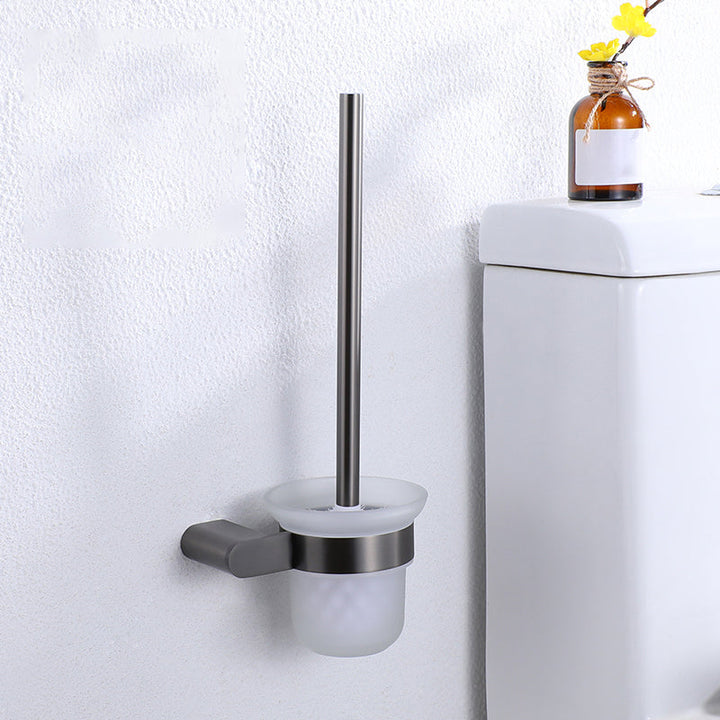 Lisslune | Dark Gray Modern Bathroom Accessory Set Stainless Steel Bathroom Accessory Set