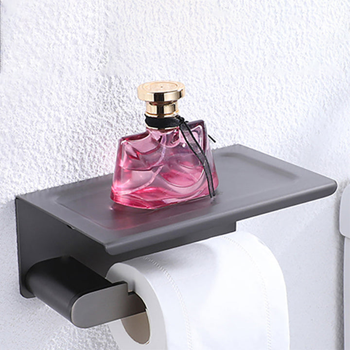 Lisslune | Dark Gray Modern Bathroom Accessory Set Stainless Steel Bathroom Accessory Set