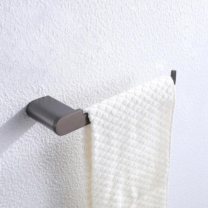Lisslune | Dark Gray Modern Bathroom Accessory Set Stainless Steel Bathroom Accessory Set
