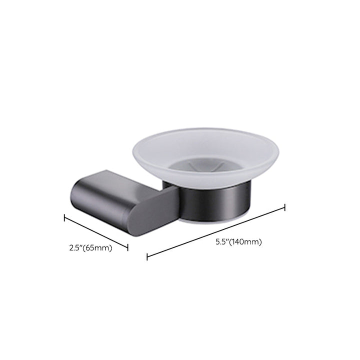 Lisslune | Dark Gray Modern Bathroom Accessory Set Stainless Steel Bathroom Accessory Set