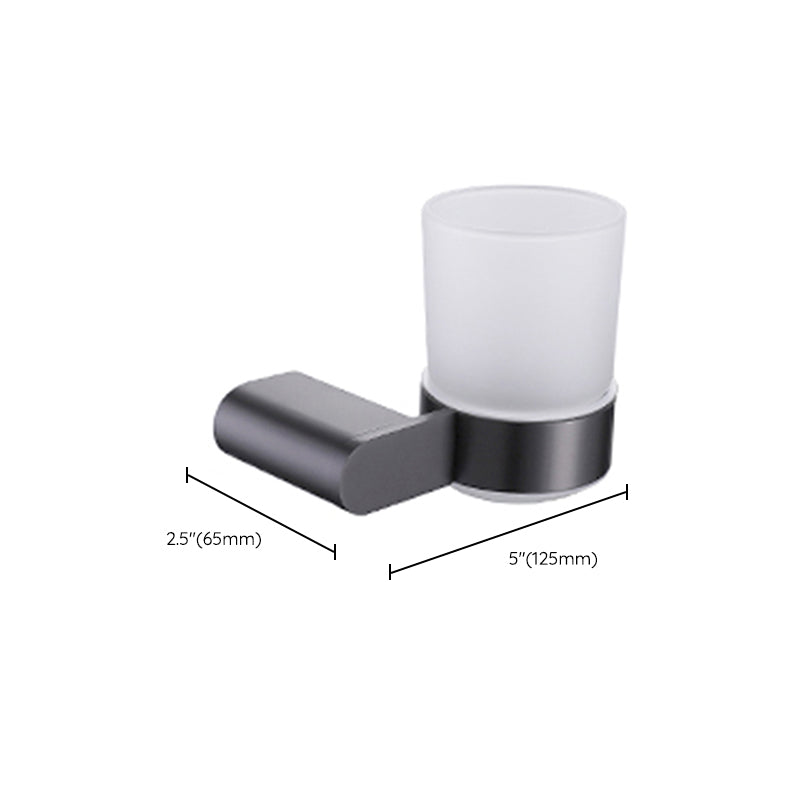 Lisslune | Dark gray modern bathroom accessory set stainless steel bathroom accessory set