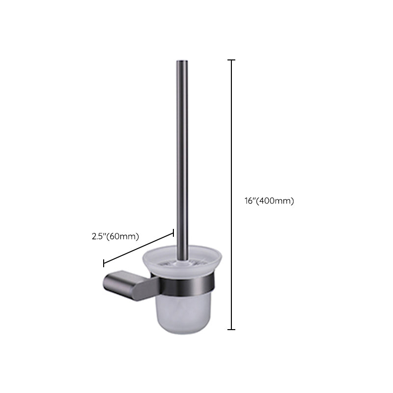 Lisslune | Dark Gray Modern Bathroom Accessory Set Stainless Steel Bathroom Accessory Set